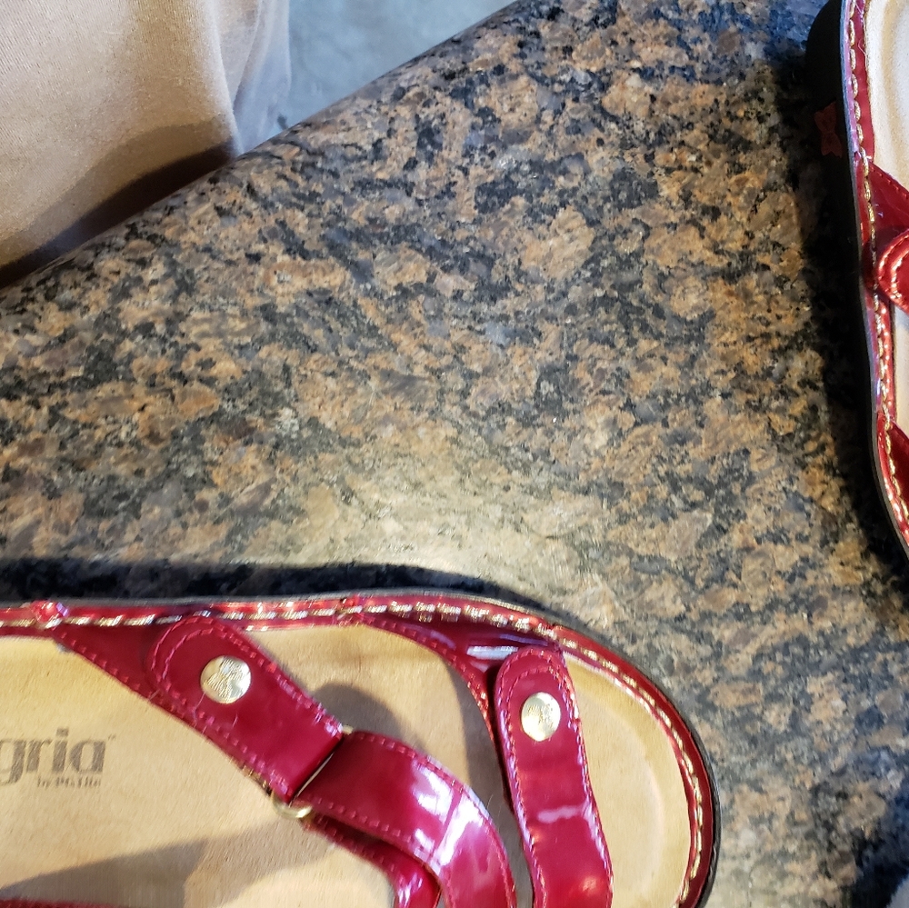 Shiney Red Alegria Sandals - Picture 7 of 8